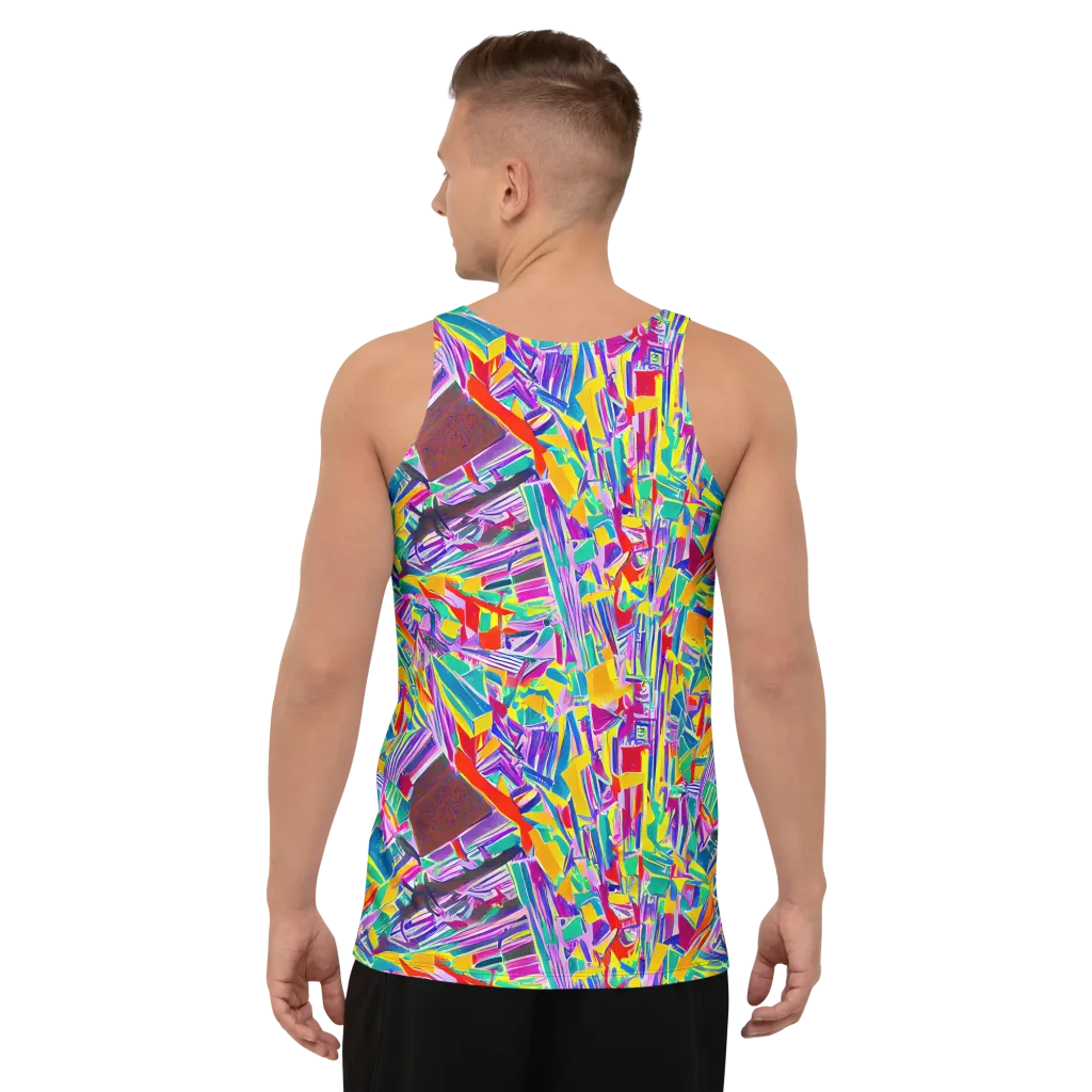 Spectrum Shuffle on Men's Tank Top — Back