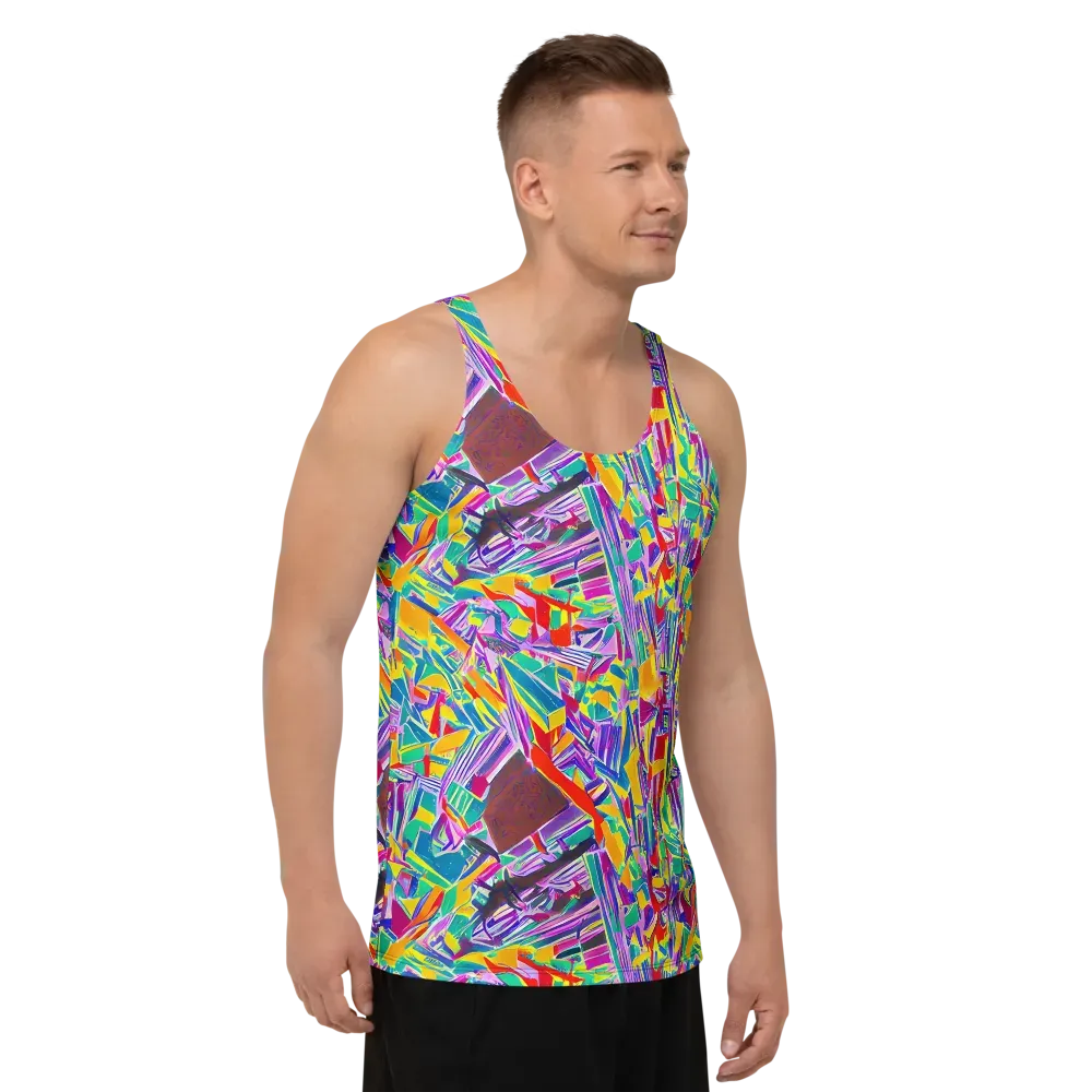 Spectrum Shuffle on Men's Tank Top — Right Front