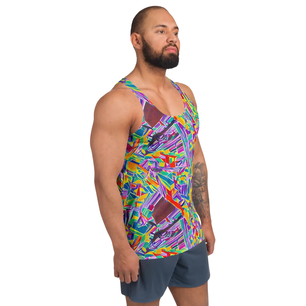 Spectrum Shuffle on Men's Tank Top — Right Front