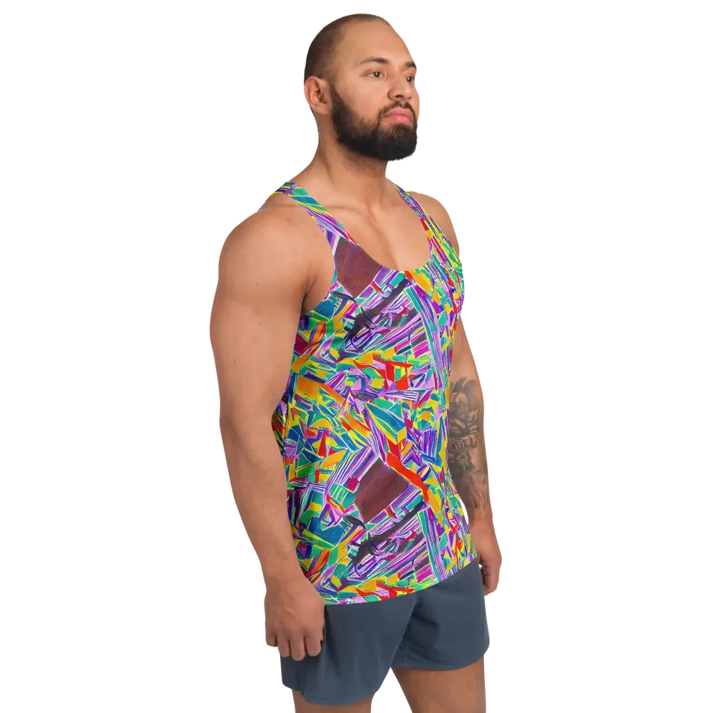 Spectrum Shuffle on Men's Tank Top — Right Front
