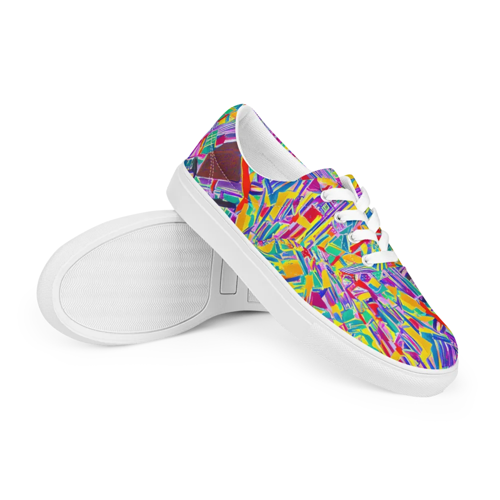 Spectrum Shuffle on Men's Lace-Up Canvas Shoes — Right Front