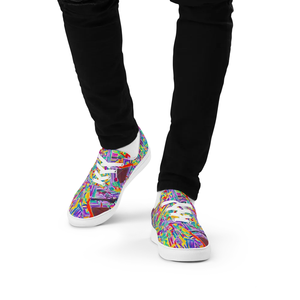 Spectrum Shuffle on Men's Lace-Up Canvas Shoes — Front