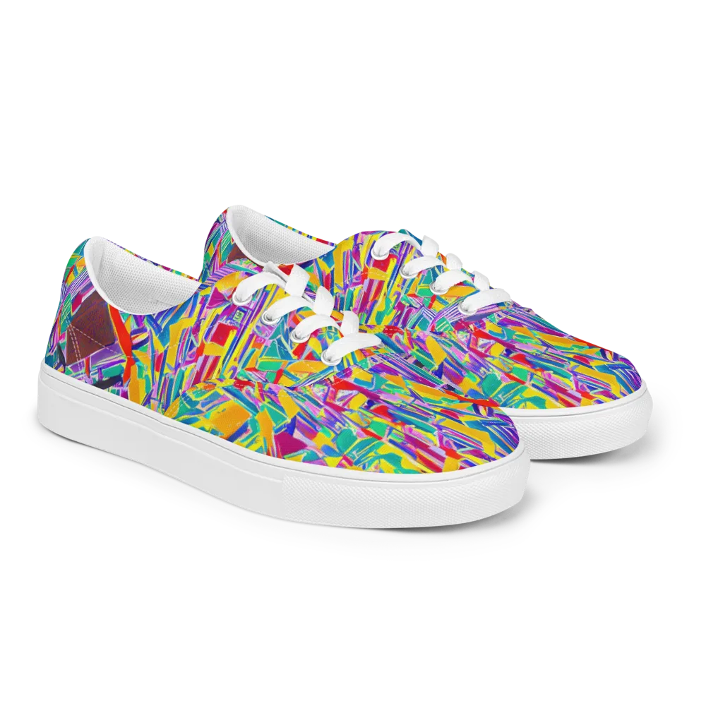 Spectrum Shuffle on Men's Lace-Up Canvas Shoes — Right Front