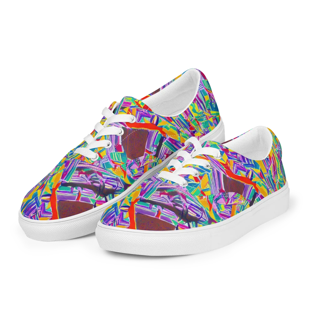 Spectrum Shuffle on Men's Lace-Up Canvas Shoes — Left Front
