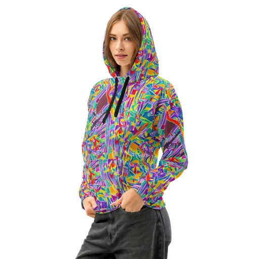 Spectrum Shuffle on a Cotton Hoodie