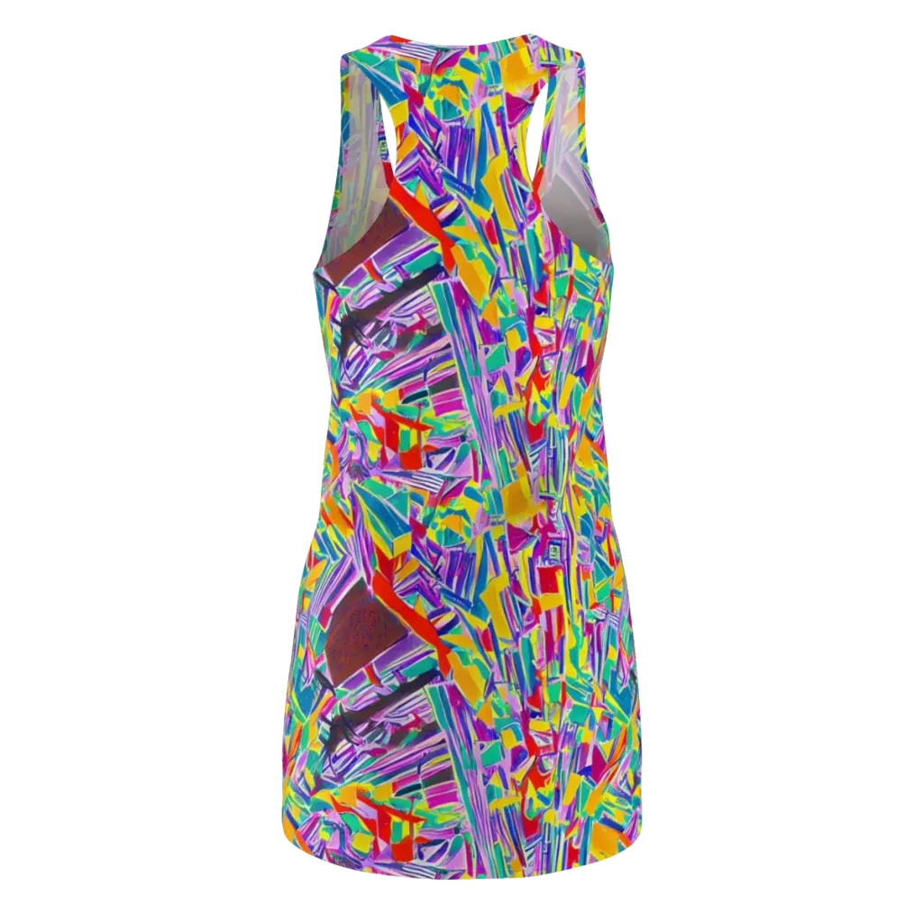 Spectrum Shuffle on Racerback Dress — Back