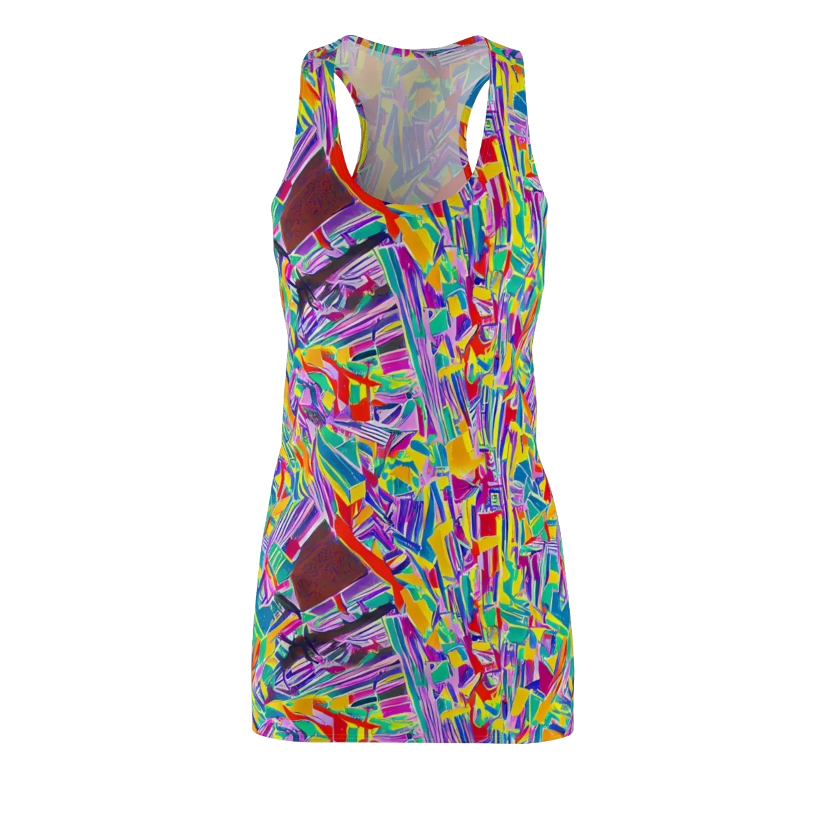 Spectrum Shuffle on Racerback Dress — Front