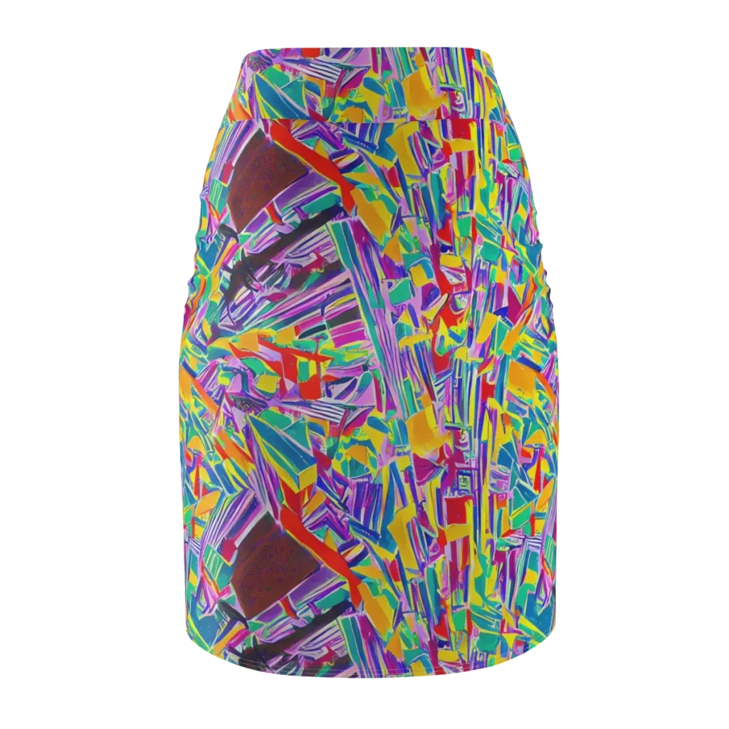 Spectrum Shuffle on Pencil Skirt — Back