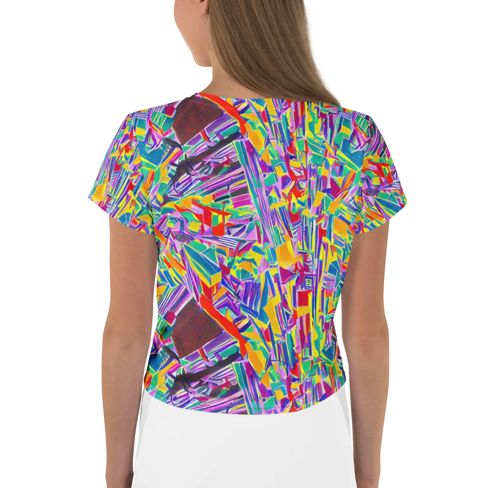 Spectrum Shuffle on Crop Tee — Back