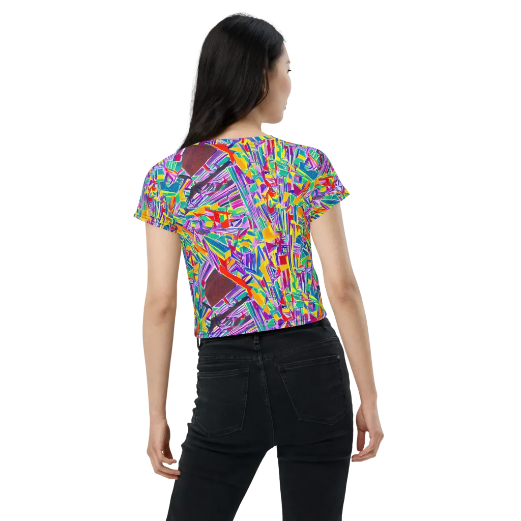 Spectrum Shuffle on Crop Tee — Back