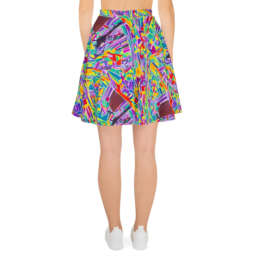 Spectrum Shuffle on Skater Skirt — Back