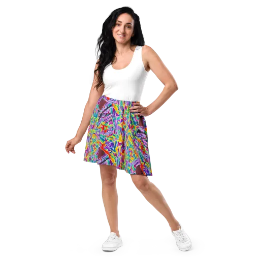Spectrum Shuffle on a Skater Skirt