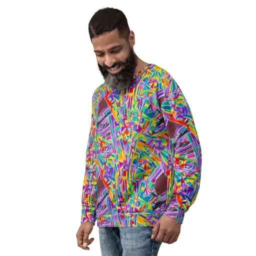 Spectrum Shuffle on a Sweatshirt