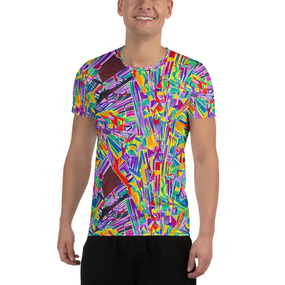 Spectrum Shuffle on Men's Athletic T-Shirt — Front