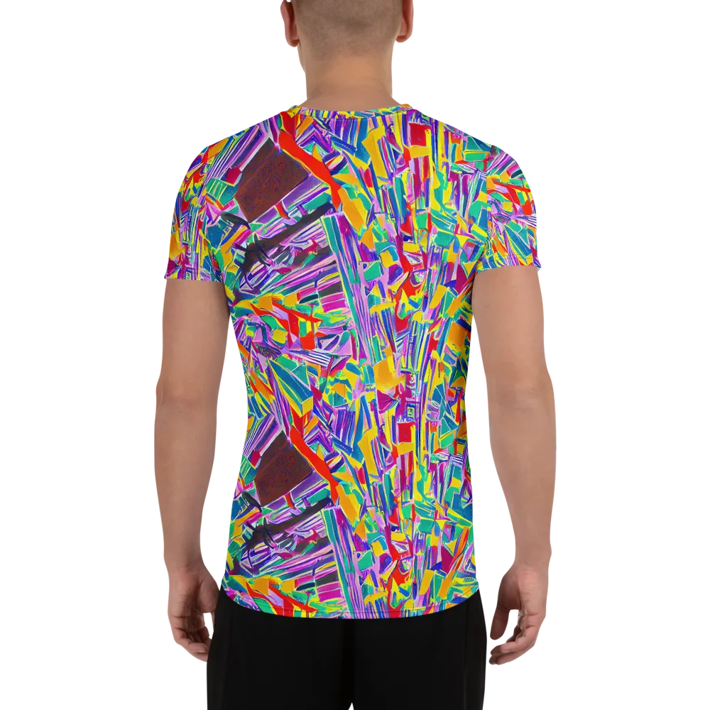 Spectrum Shuffle on Men's Athletic T-Shirt — Back