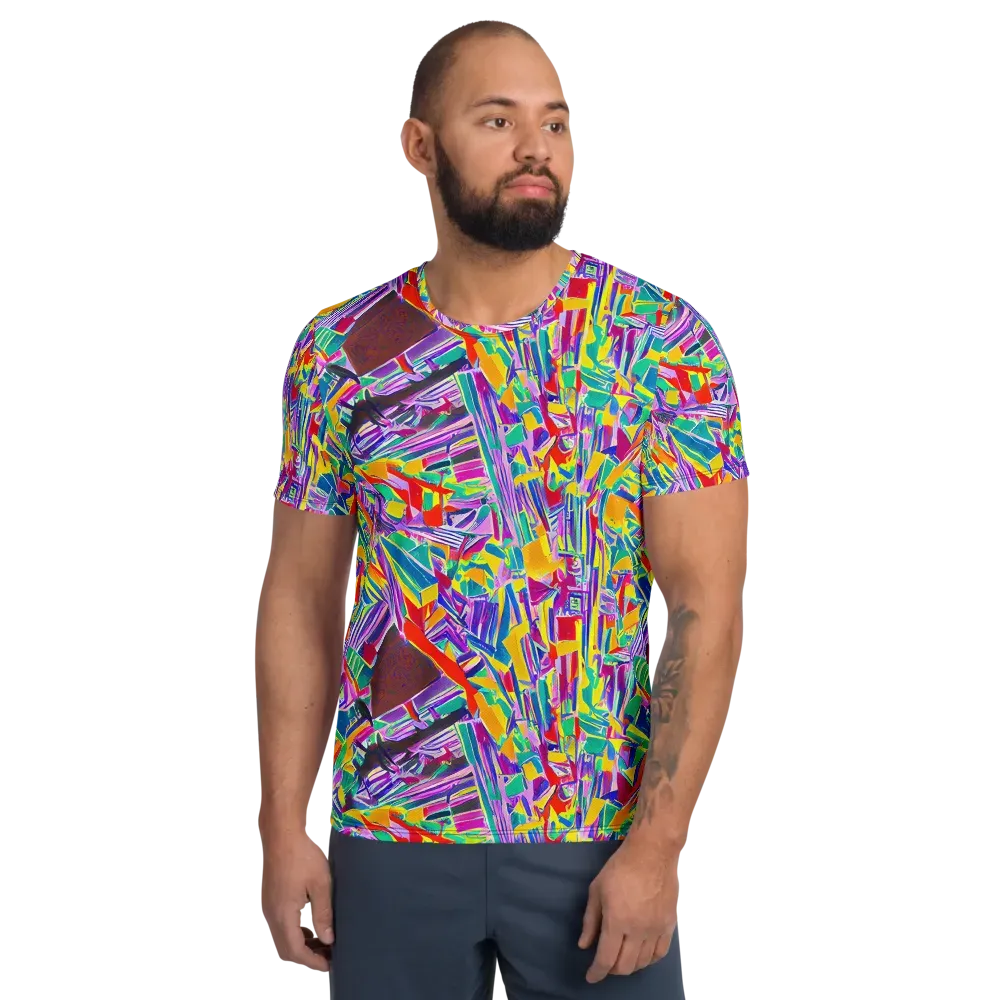 Spectrum Shuffle on Men's Athletic T-Shirt — Front