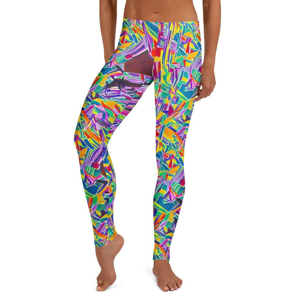 Spectrum Shuffle on Leggings — Front
