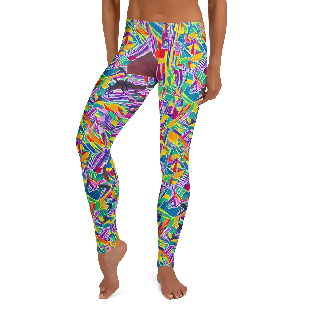 Spectrum Shuffle on Leggings — Front