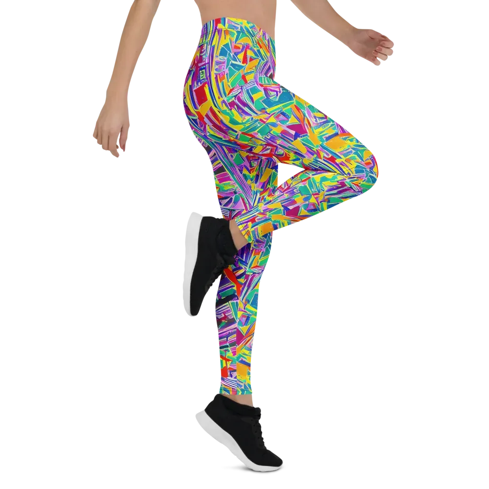 Spectrum Shuffle on Leggings — Right