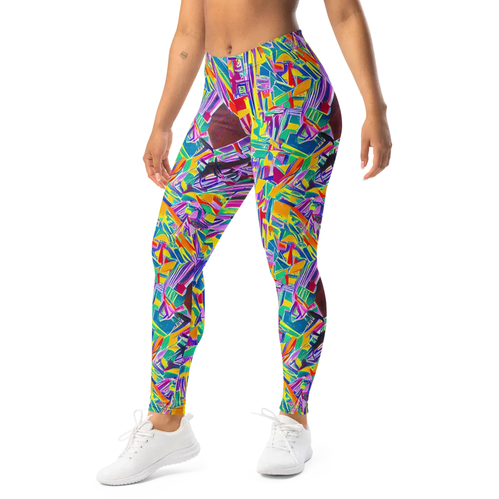 Spectrum Shuffle on Leggings — Left Front