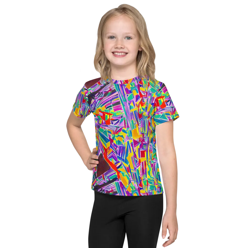 Spectrum Shuffle on Kids Crew Neck T-Shirt — Front