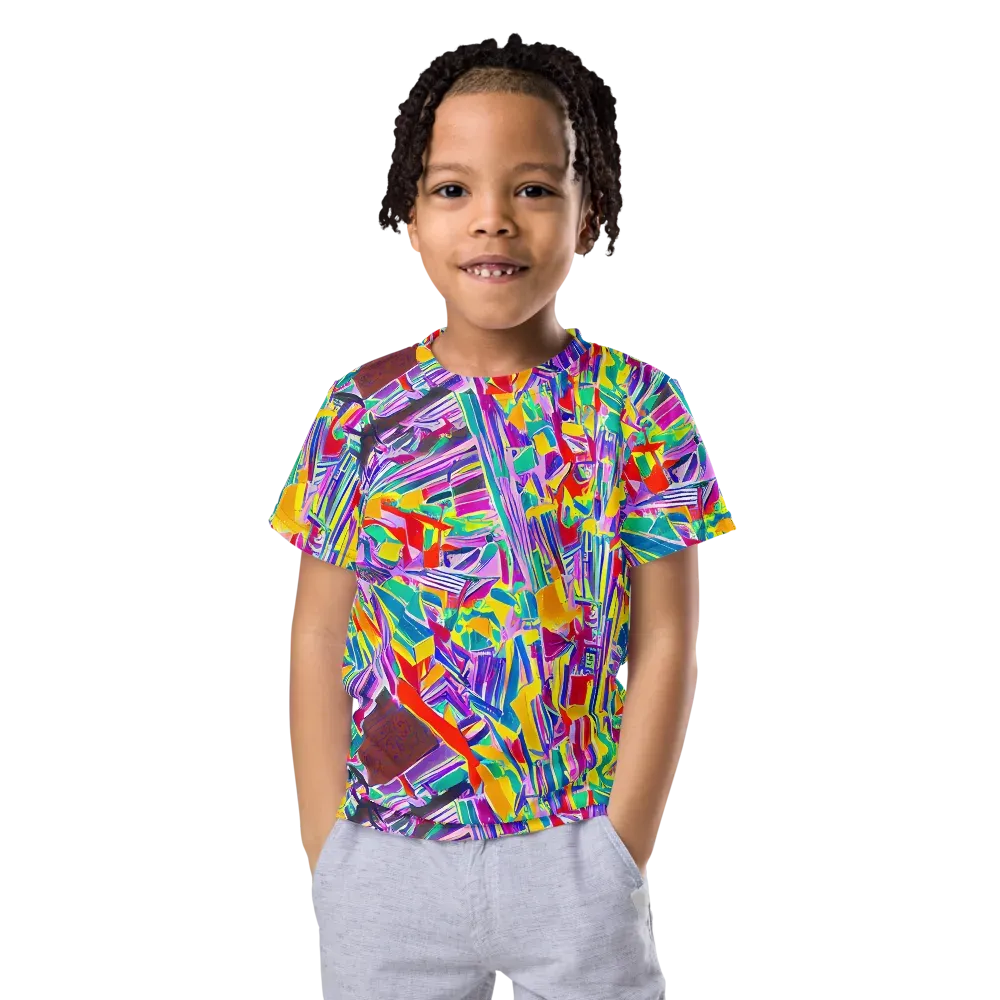Spectrum Shuffle on Kids Crew Neck T-Shirt — Front