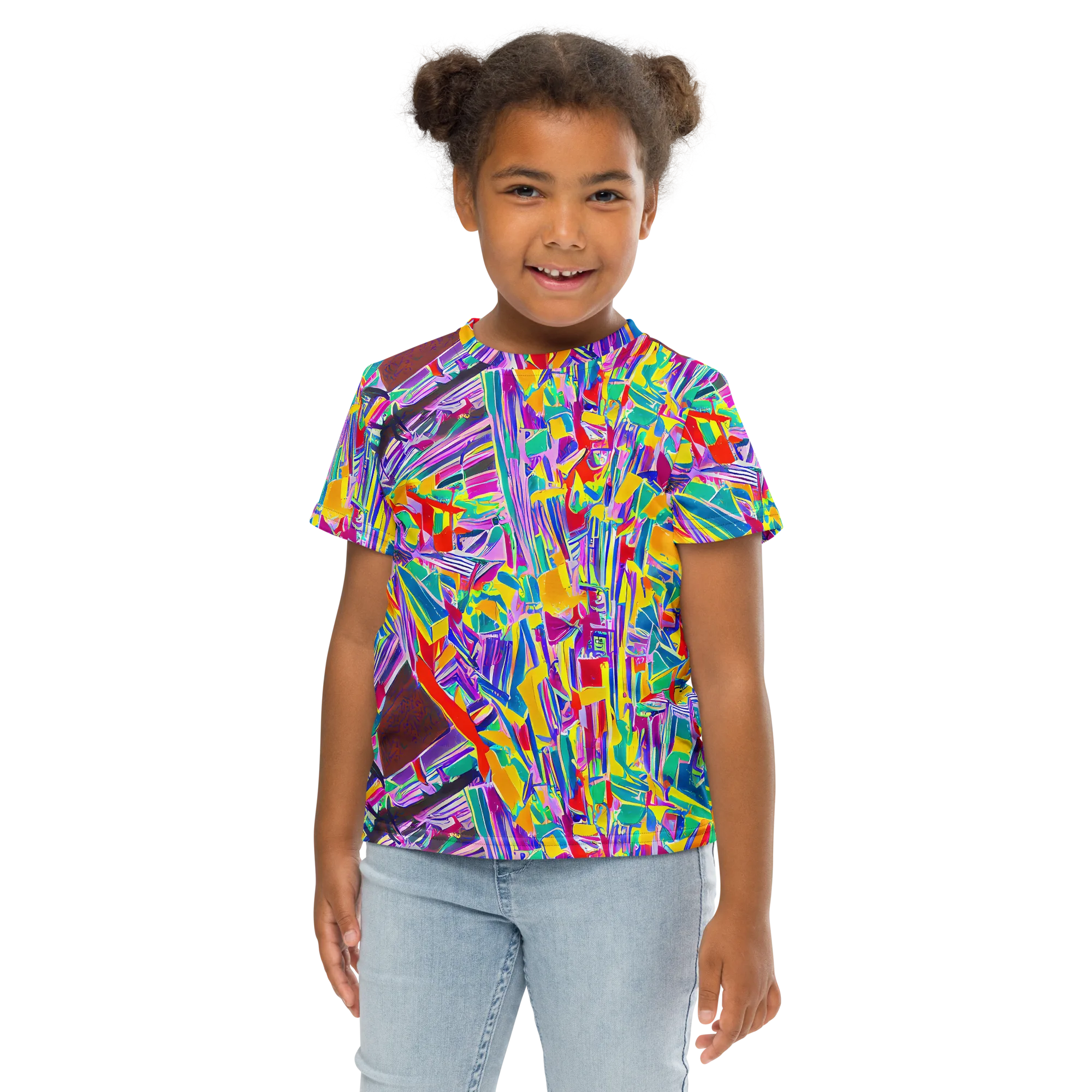 Spectrum Shuffle on Kids Crew Neck T-Shirt — Front