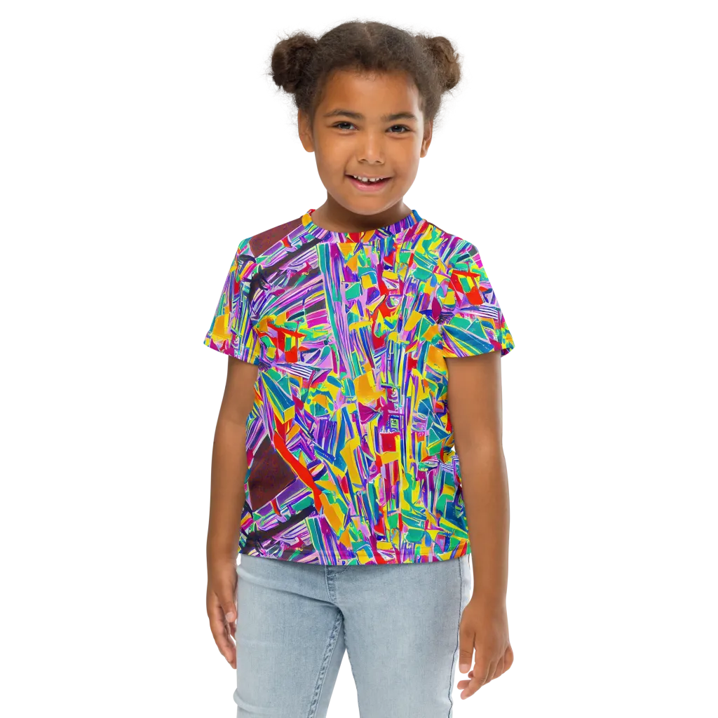 Spectrum Shuffle on Kids Crew Neck T-Shirt — Front