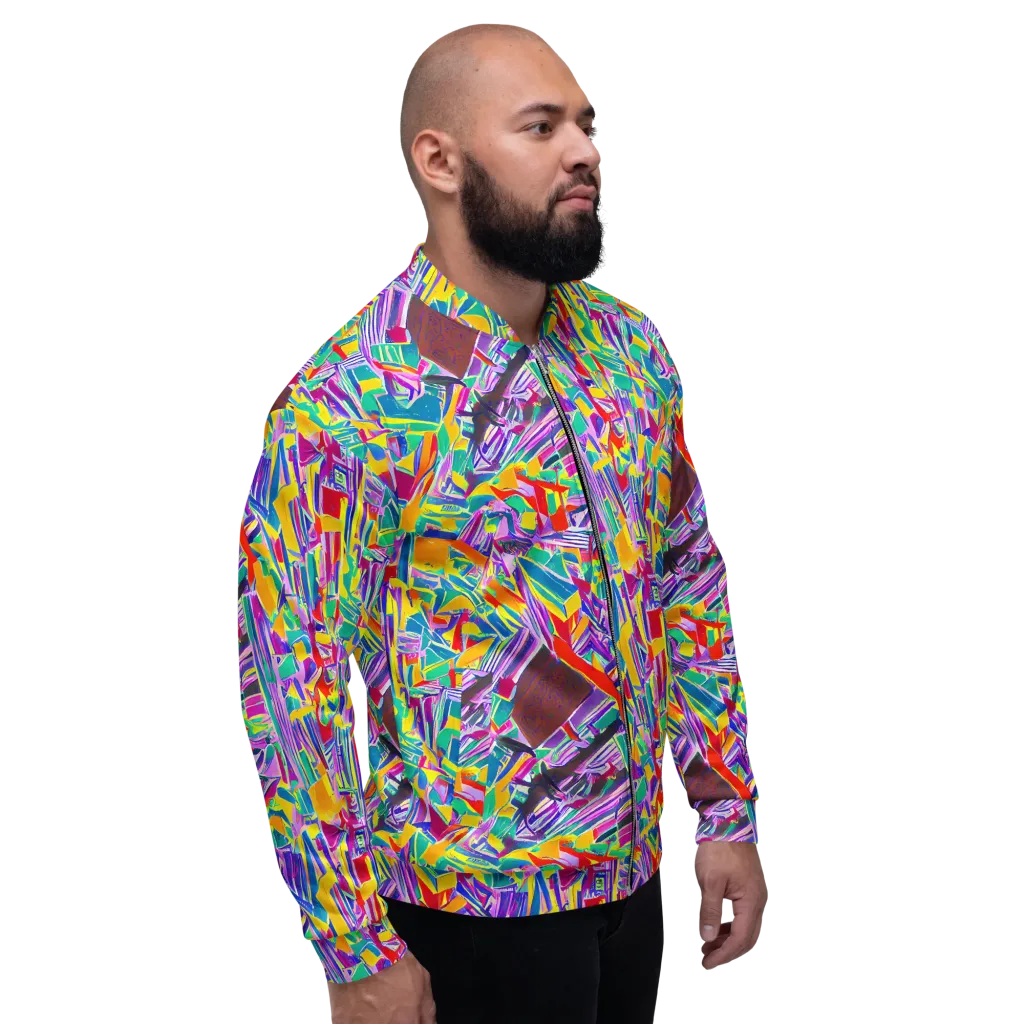 Spectrum Shuffle on Bomber Jacket — Right