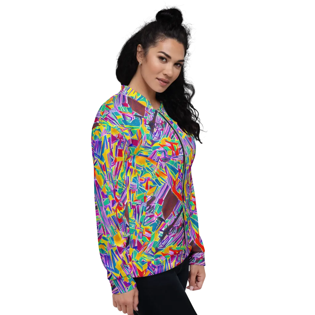 Spectrum Shuffle on Bomber Jacket — Right