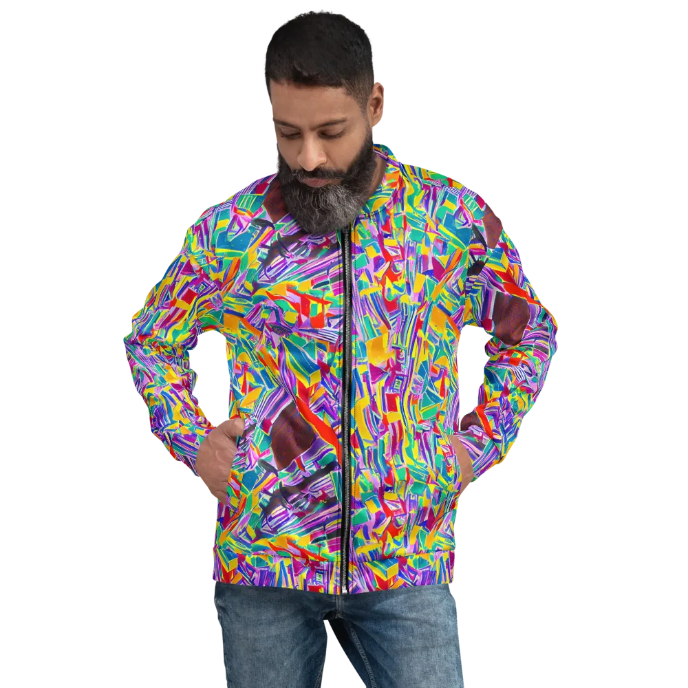 Spectrum Shuffle on Bomber Jacket — Front