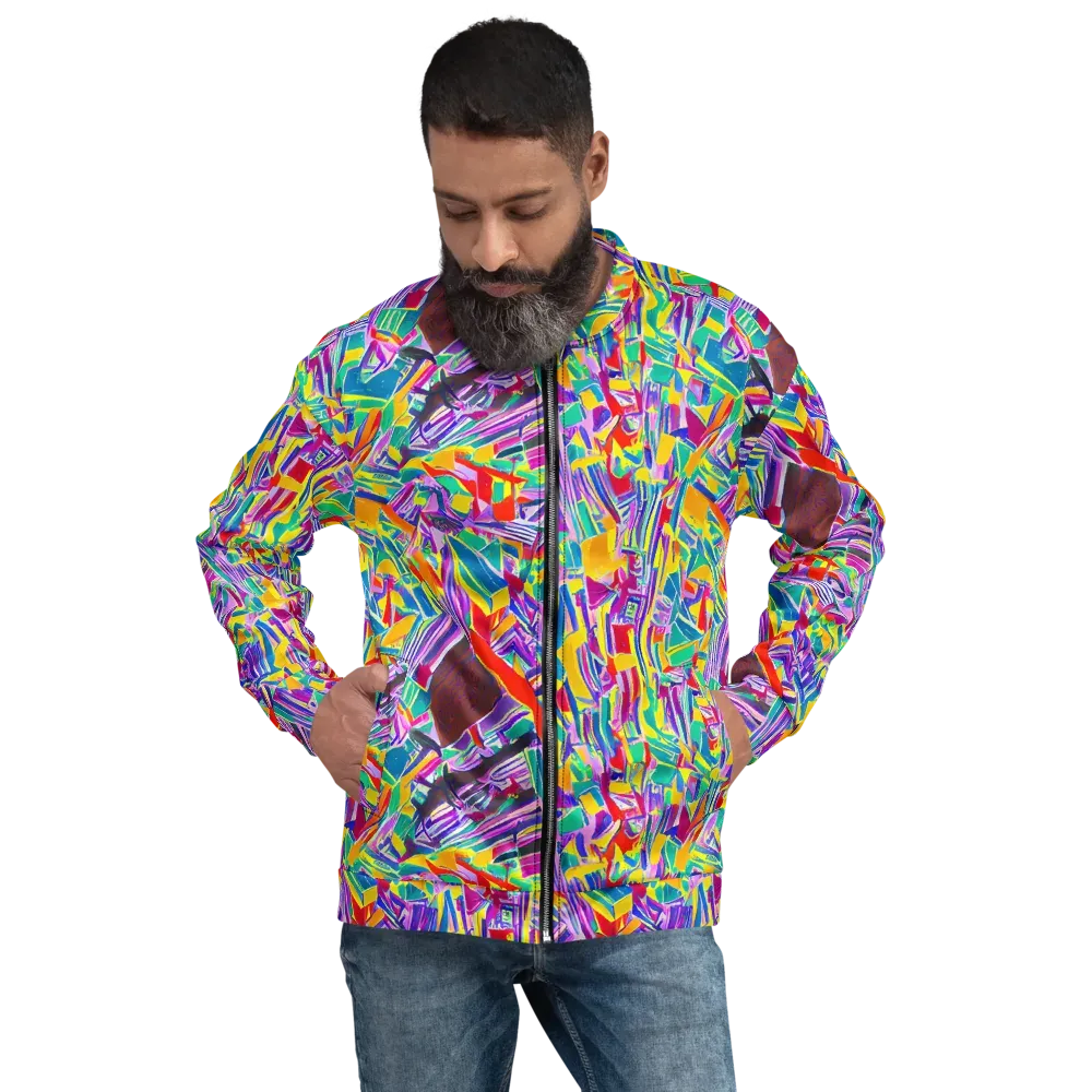 Spectrum Shuffle on Bomber Jacket — Front