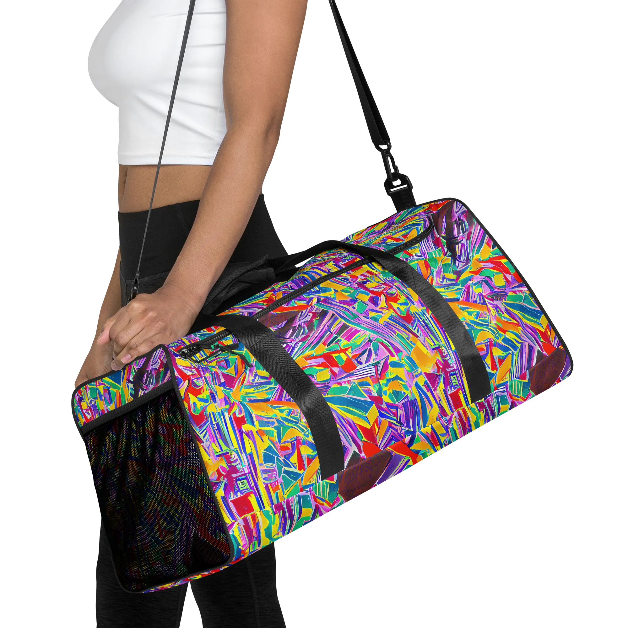 Spectrum Shuffle on Duffle Bag — Front