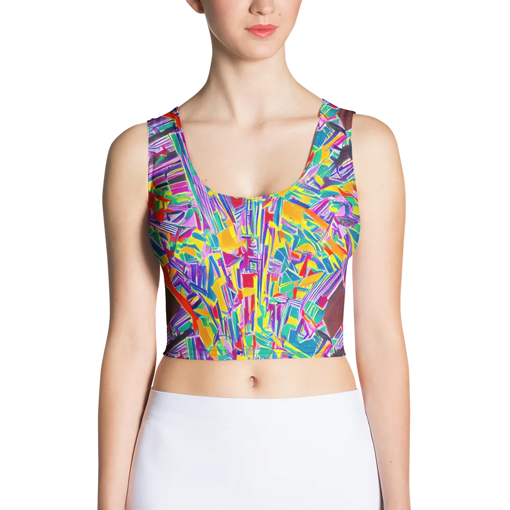 Spectrum Shuffle on Crop Top — Front