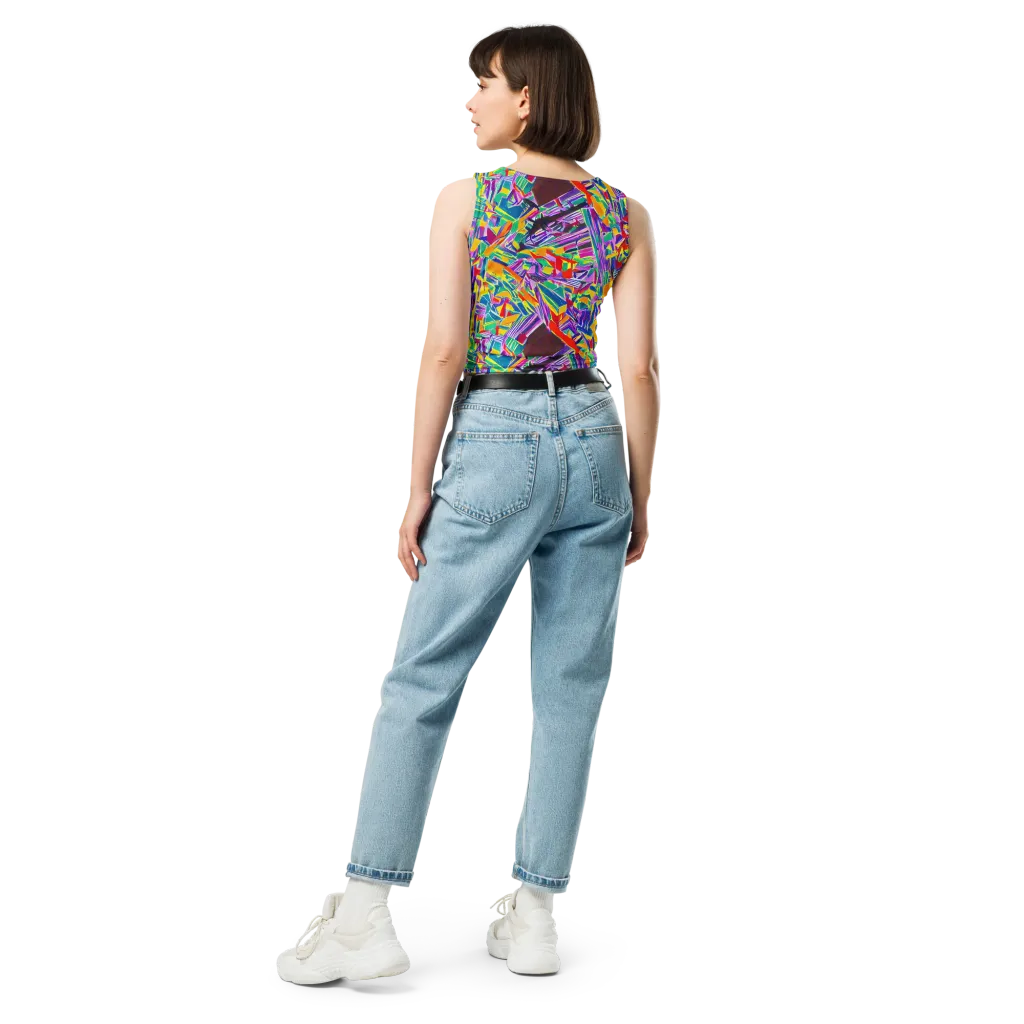 Spectrum Shuffle on Crop Top — Back