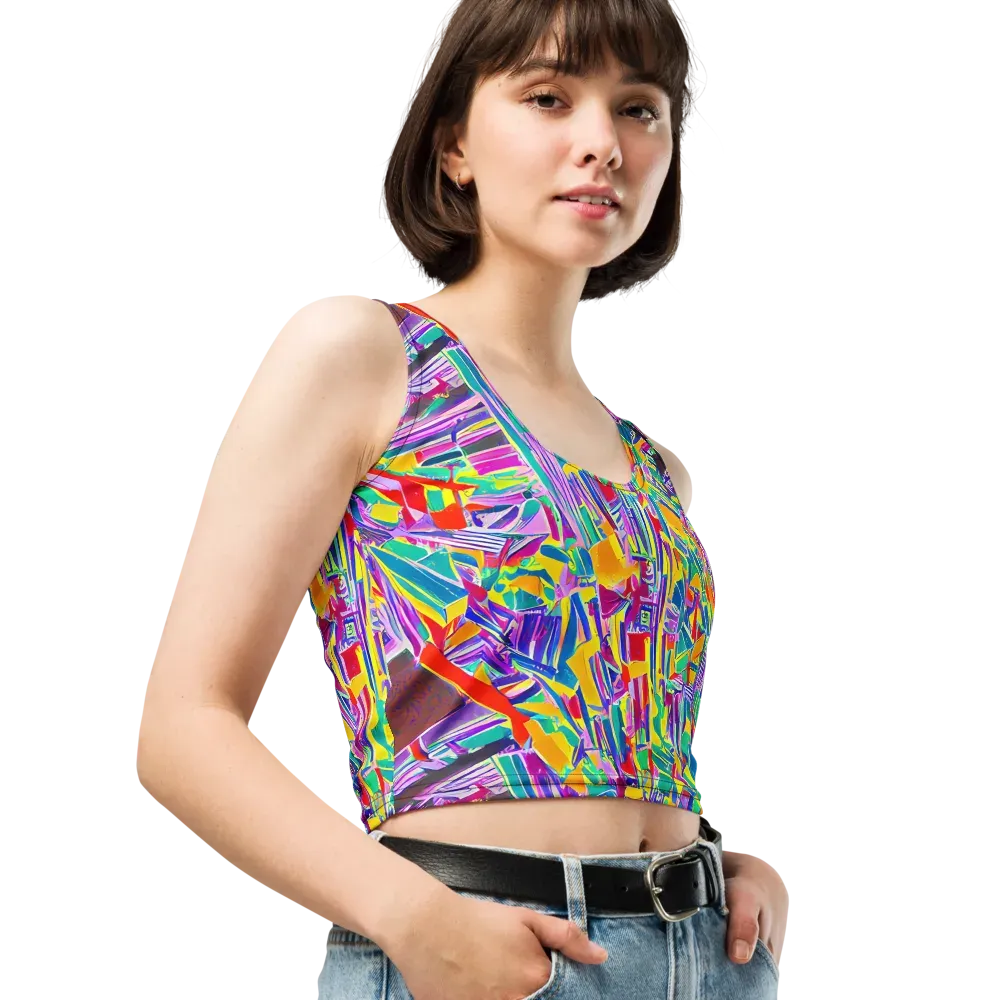 Spectrum Shuffle on Crop Top — Right Front
