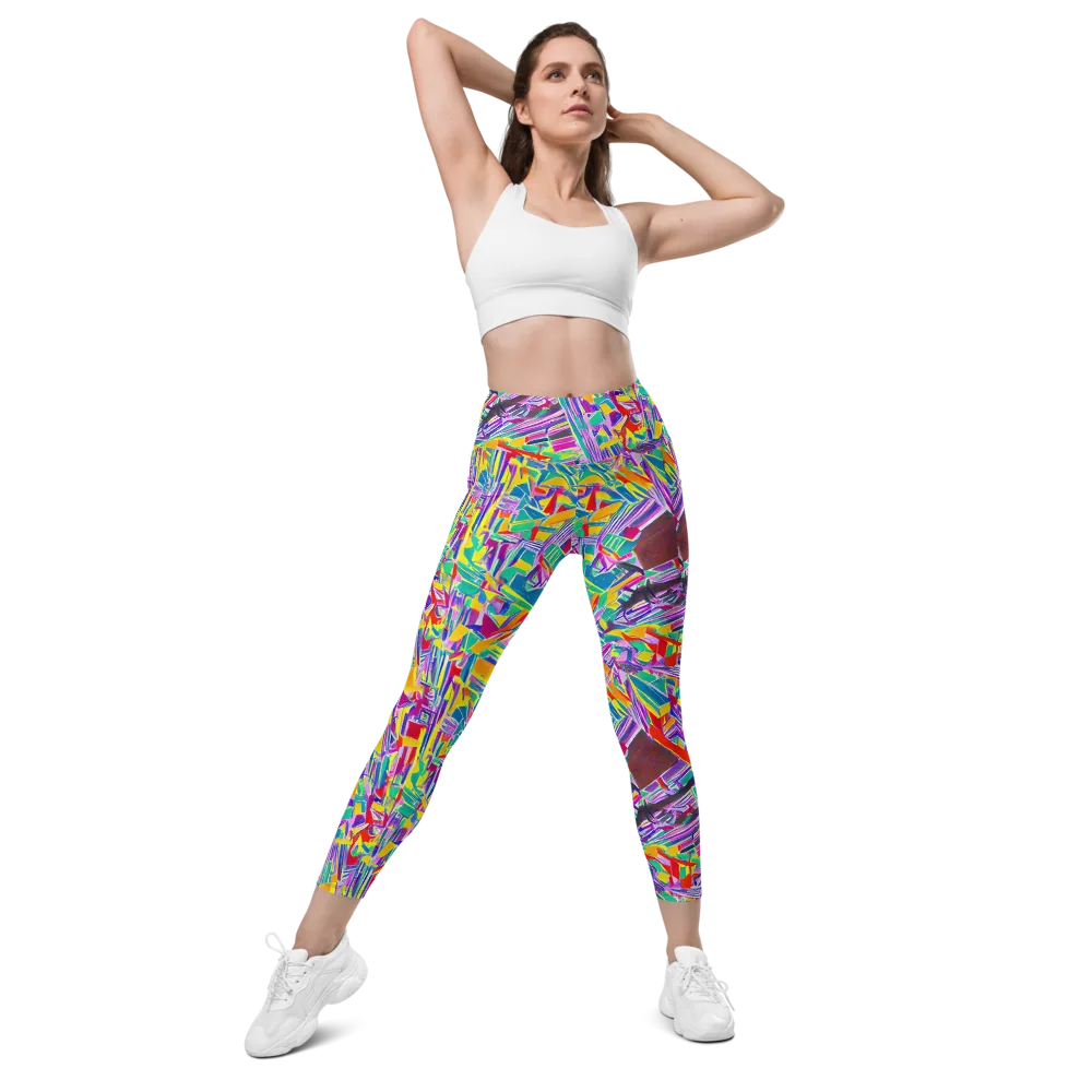 Spectrum Shuffle on Leggings with Pockets — Front