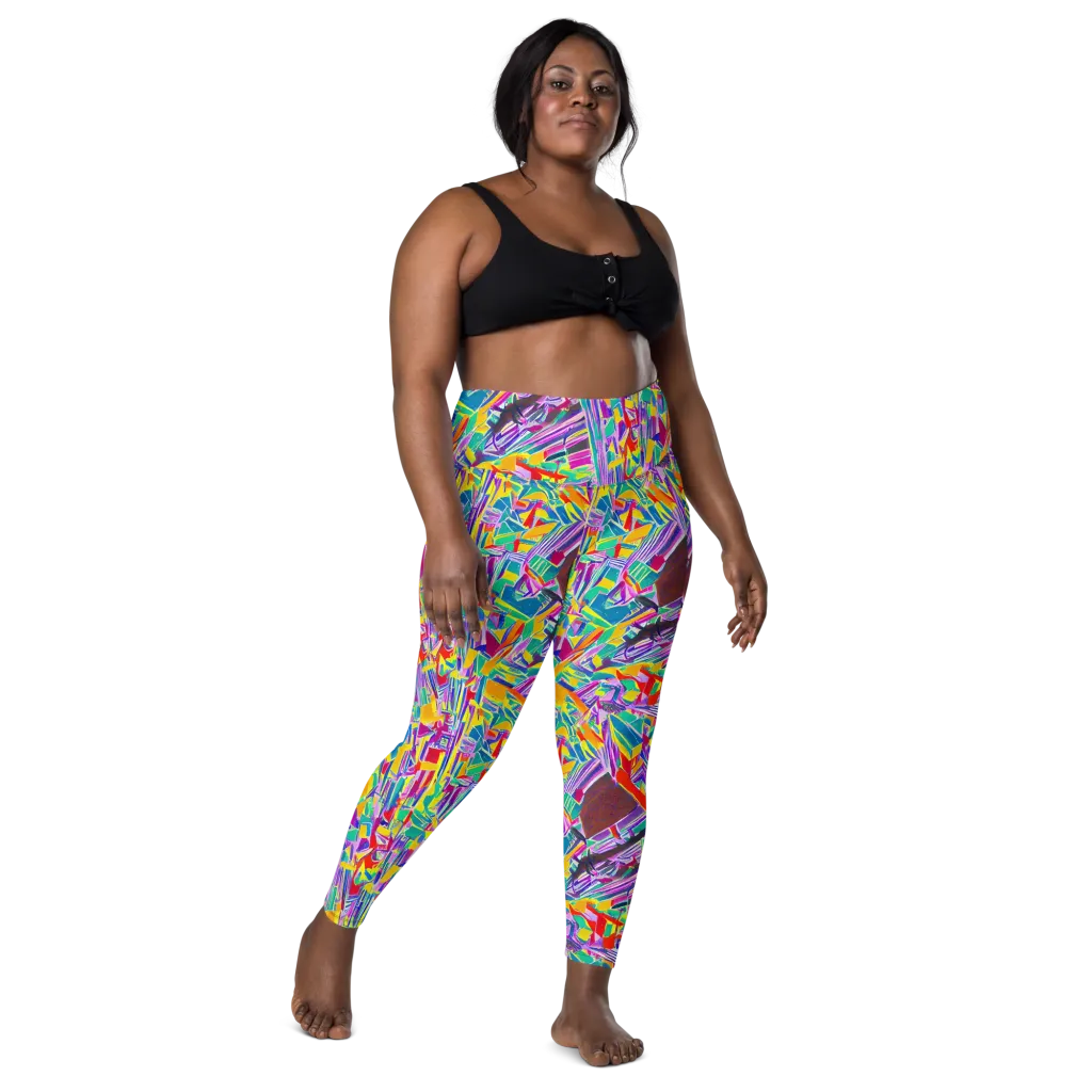 Spectrum Shuffle on Leggings with Pockets — Front