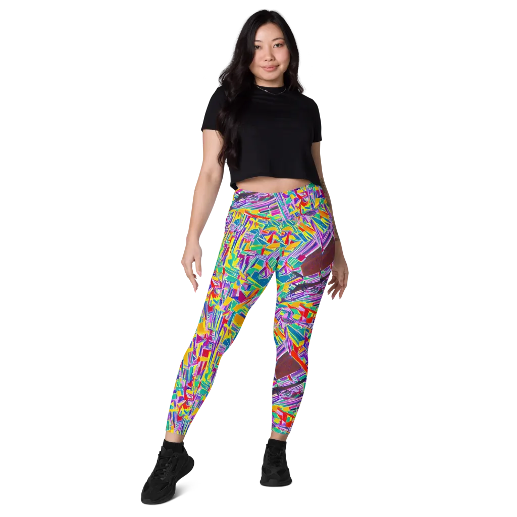 Spectrum Shuffle on Leggings with Pockets — Front