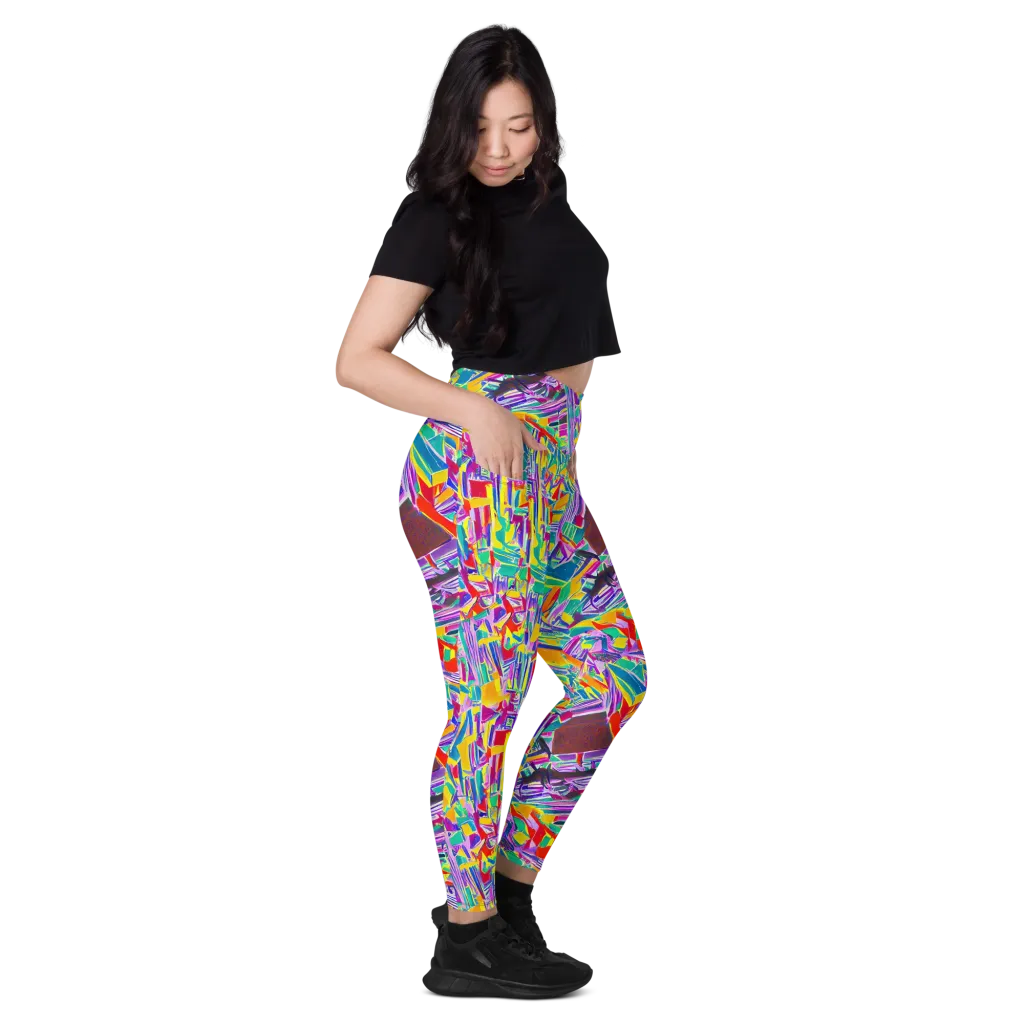Spectrum Shuffle on Leggings with Pockets — Right