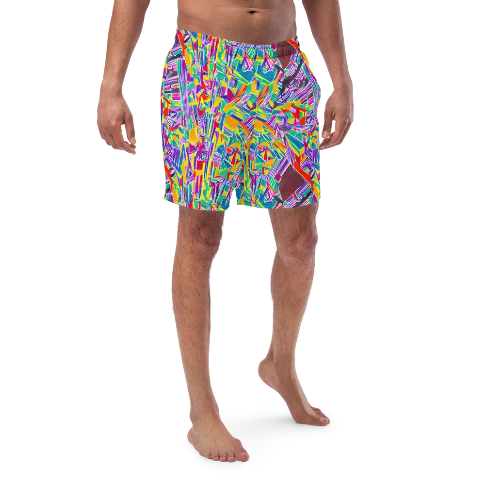 Spectrum Shuffle on Swim Trunks — Front