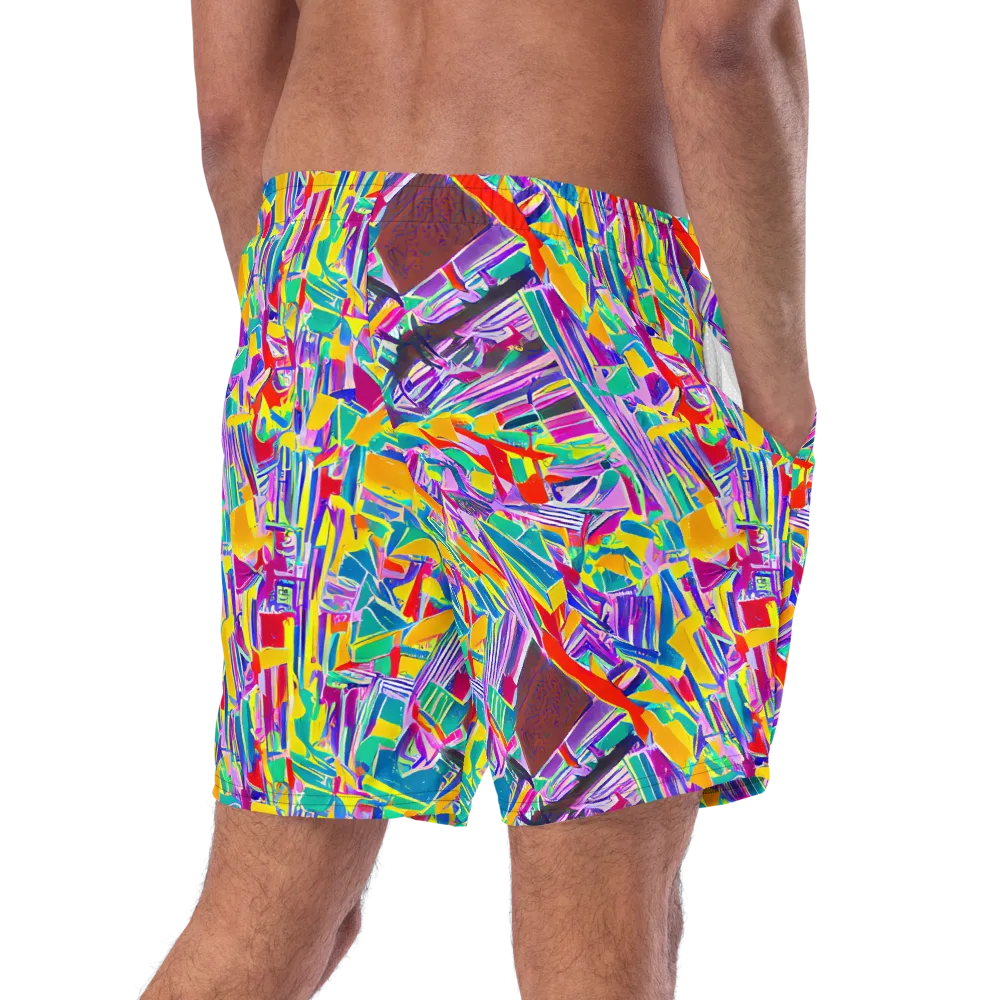 Spectrum Shuffle on Swim Trunks — Right Back