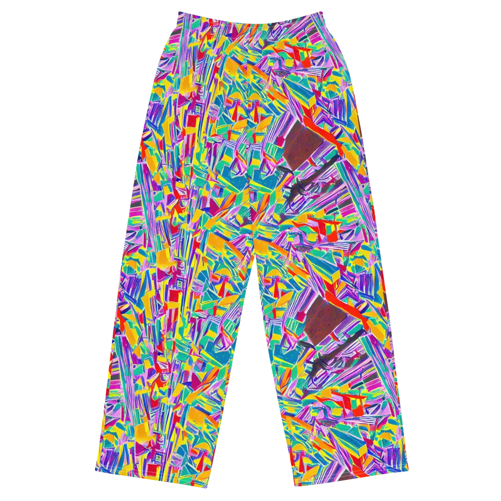 Spectrum Shuffle on Wide-Leg Pants — Front