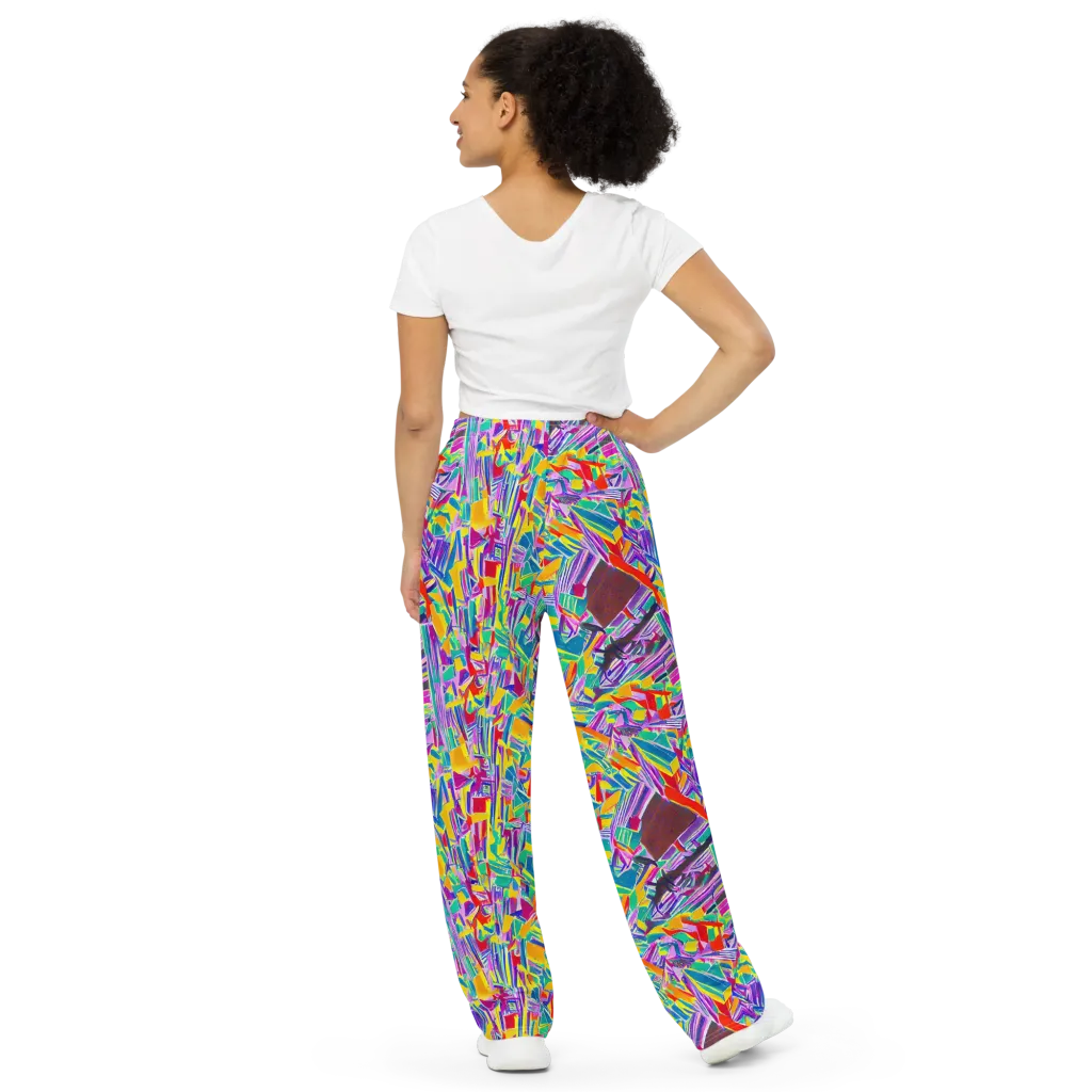 Spectrum Shuffle on Wide-Leg Pants — Back