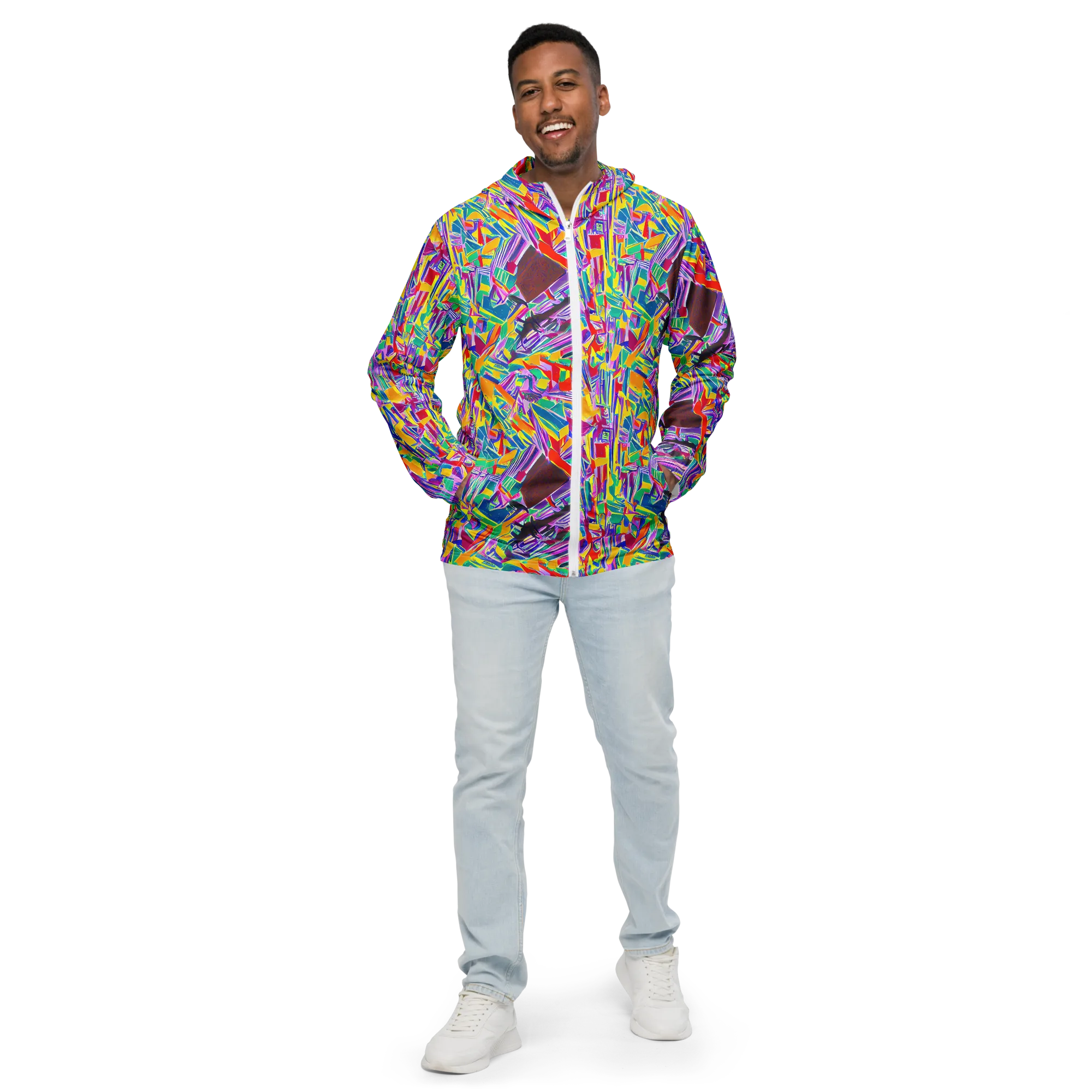 Spectrum Shuffle on Men's Windbreaker — Front