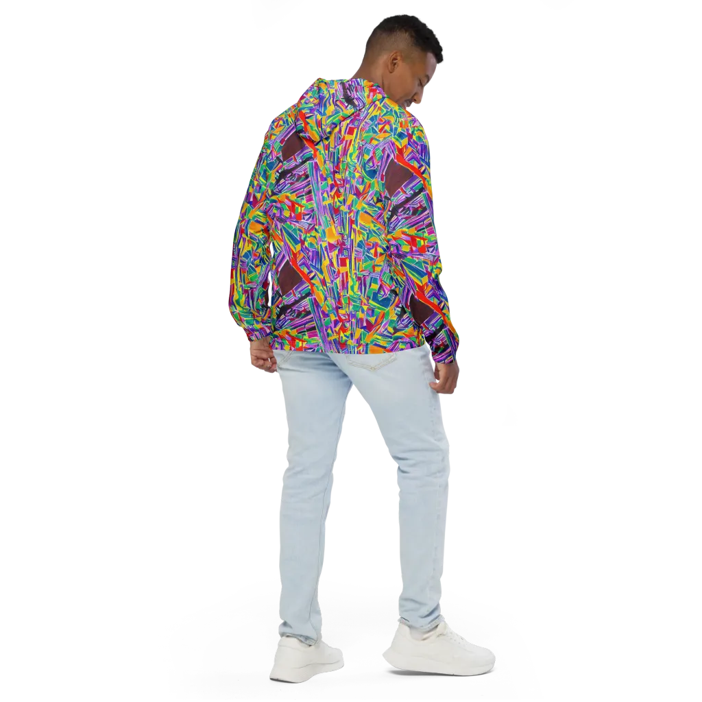 Spectrum Shuffle on Men's Windbreaker — Back