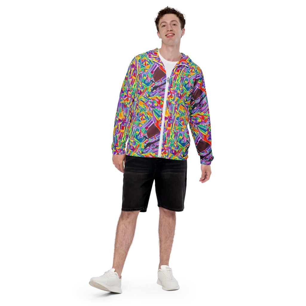 Spectrum Shuffle on Men's Windbreaker — Front