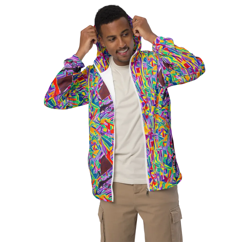 Spectrum Shuffle on Men's Windbreaker — Front