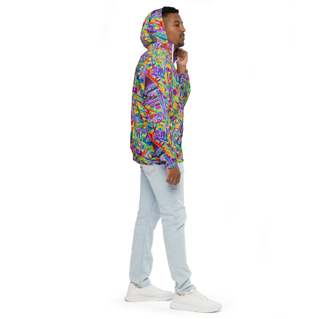 Spectrum Shuffle on Men's Windbreaker — Right