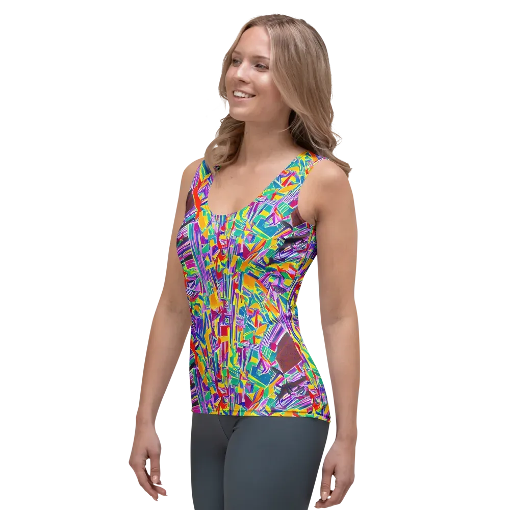 Spectrum Shuffle on Women's Tank Top — Left Front